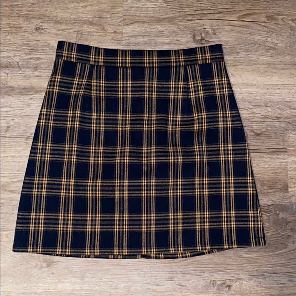 Romwe plaid mini skirt